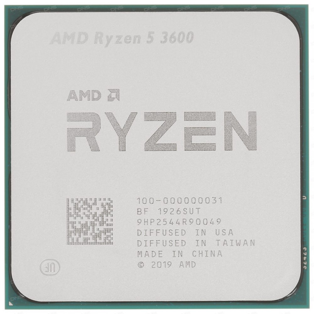 Процессор AMD Ryzen 5 3600, 6/12, 3.6-4.2GHz, 384KB/3MB/32MB, AM4, 65W, 100-000000031 OEM