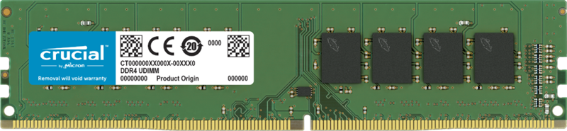 Модуль памяти Crucial by Micron DDR4 8GB 2666MHz UDIMM (PC4-21300) CL19 1.2V (Retail) (Analog CT8G4D