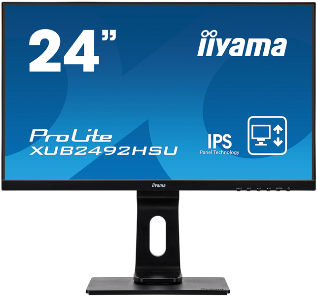 Монитор 23,8" Iiyama ProLite XUB2492HSU-B1 1920x1080 IPS LED 16:9 4ms VGA HDMI DP 2*USB2.0 5M:1 1000